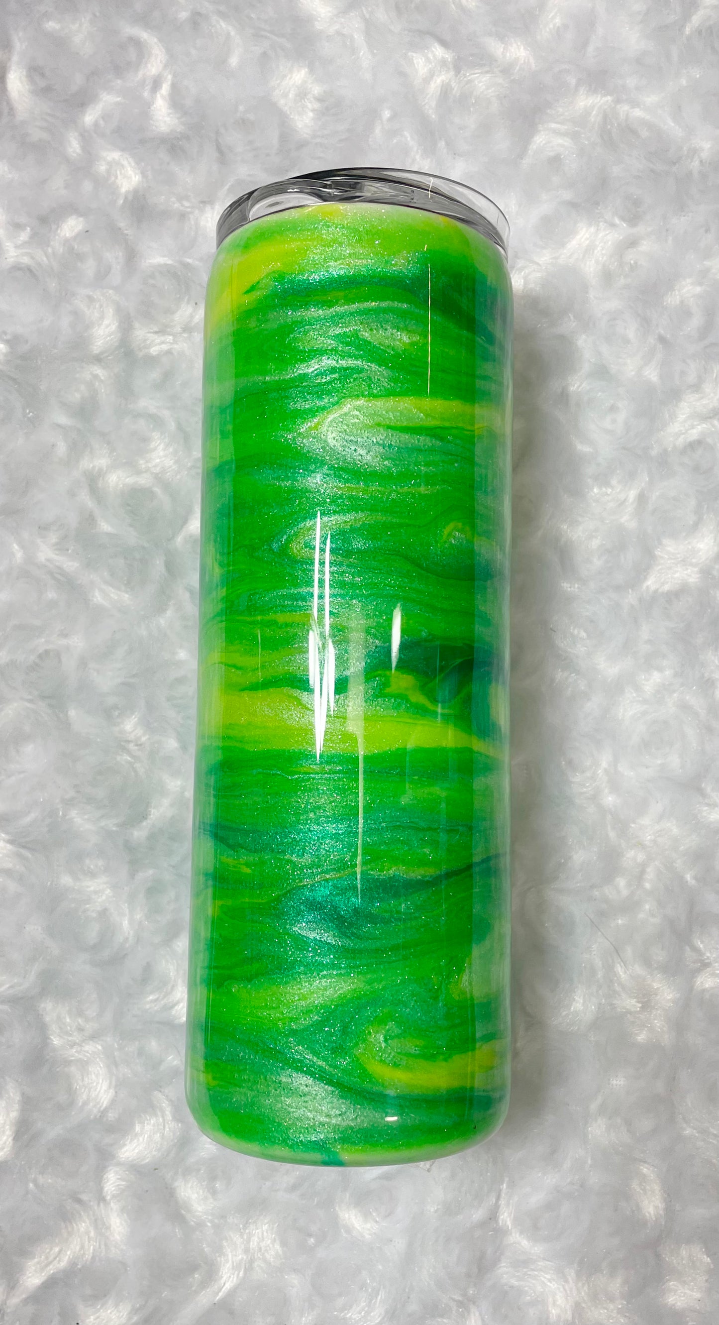 20oz Green Acrylic Paint Tumbler