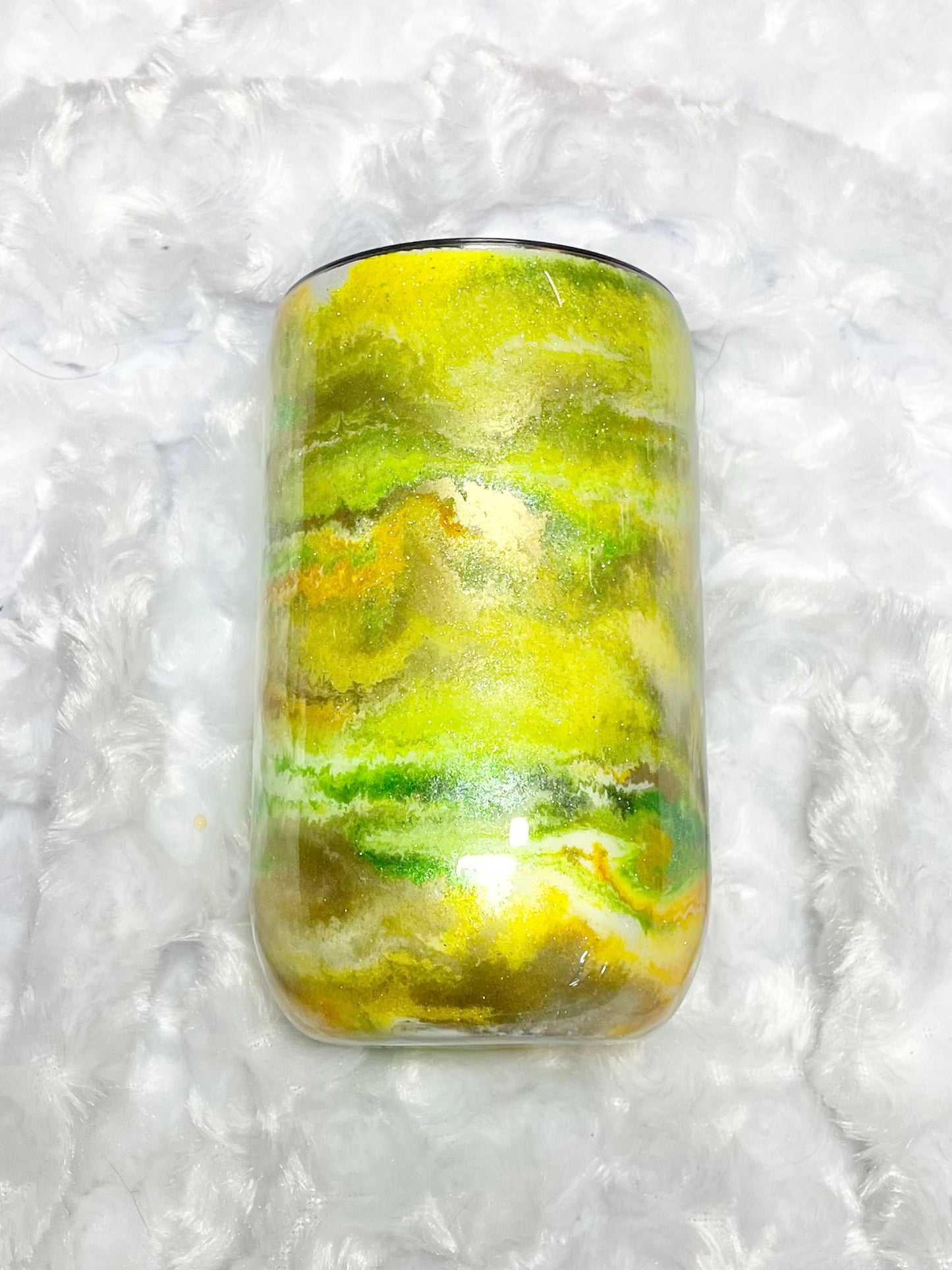 16oz Tortoise "No Hurries No worries" Glow Wine Tumbler