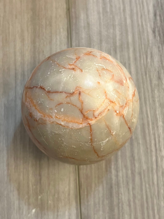 Red Network Jasper Sphere