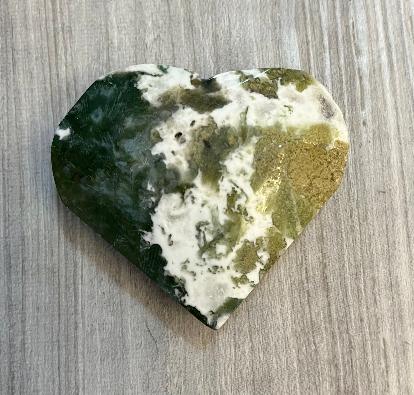 Moss Agate Heart