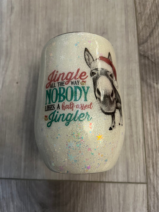 Christmas wine tumbler