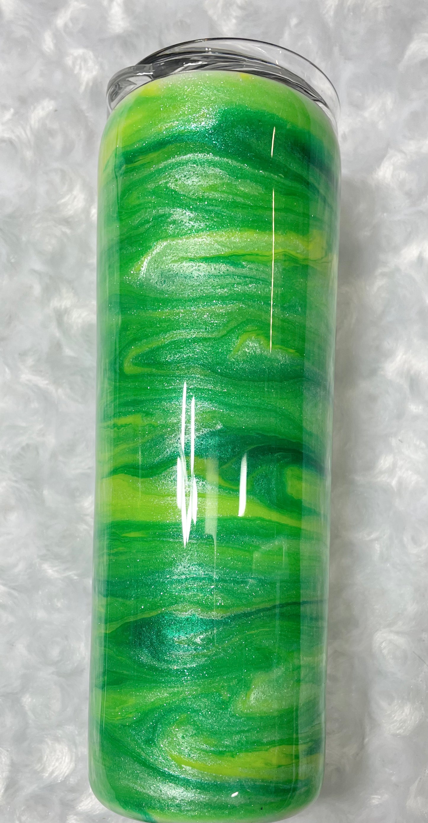 20oz Green Acrylic Paint Tumbler