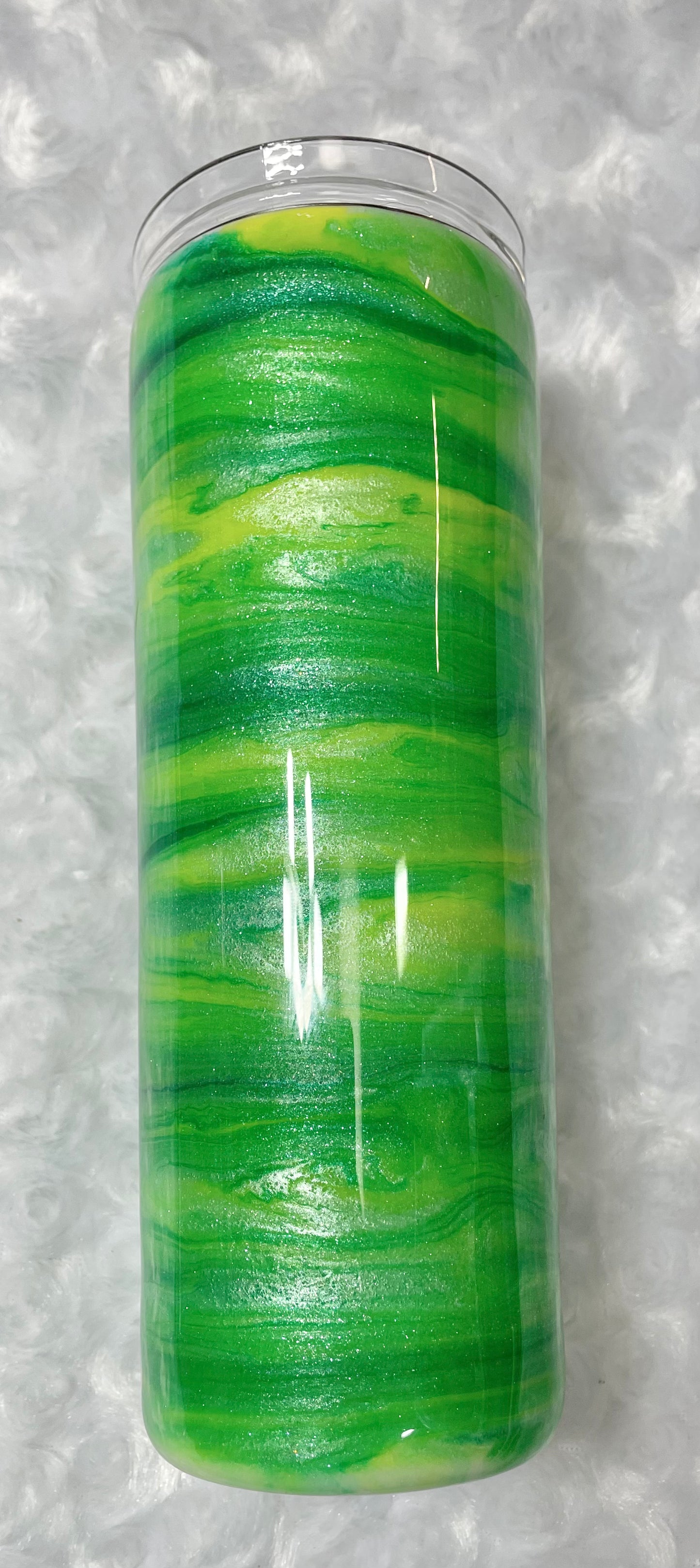 20oz Green Acrylic Paint Tumbler